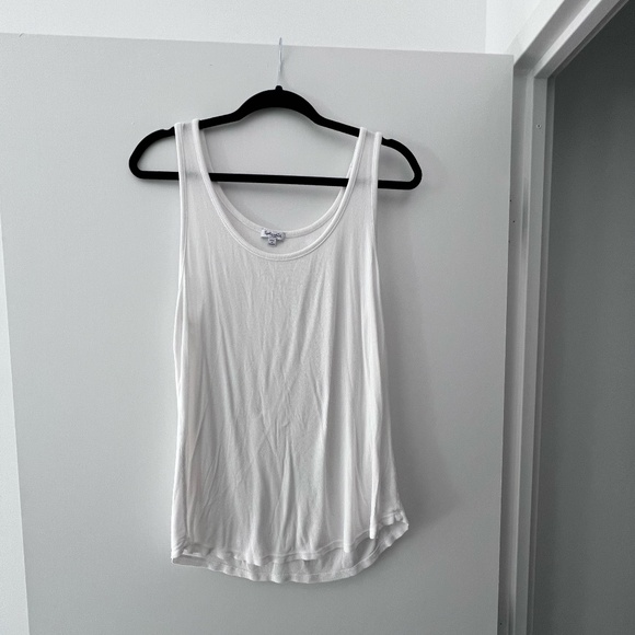 Splendid Classic Ribbed Tank Top - White - Picture 1 of 2